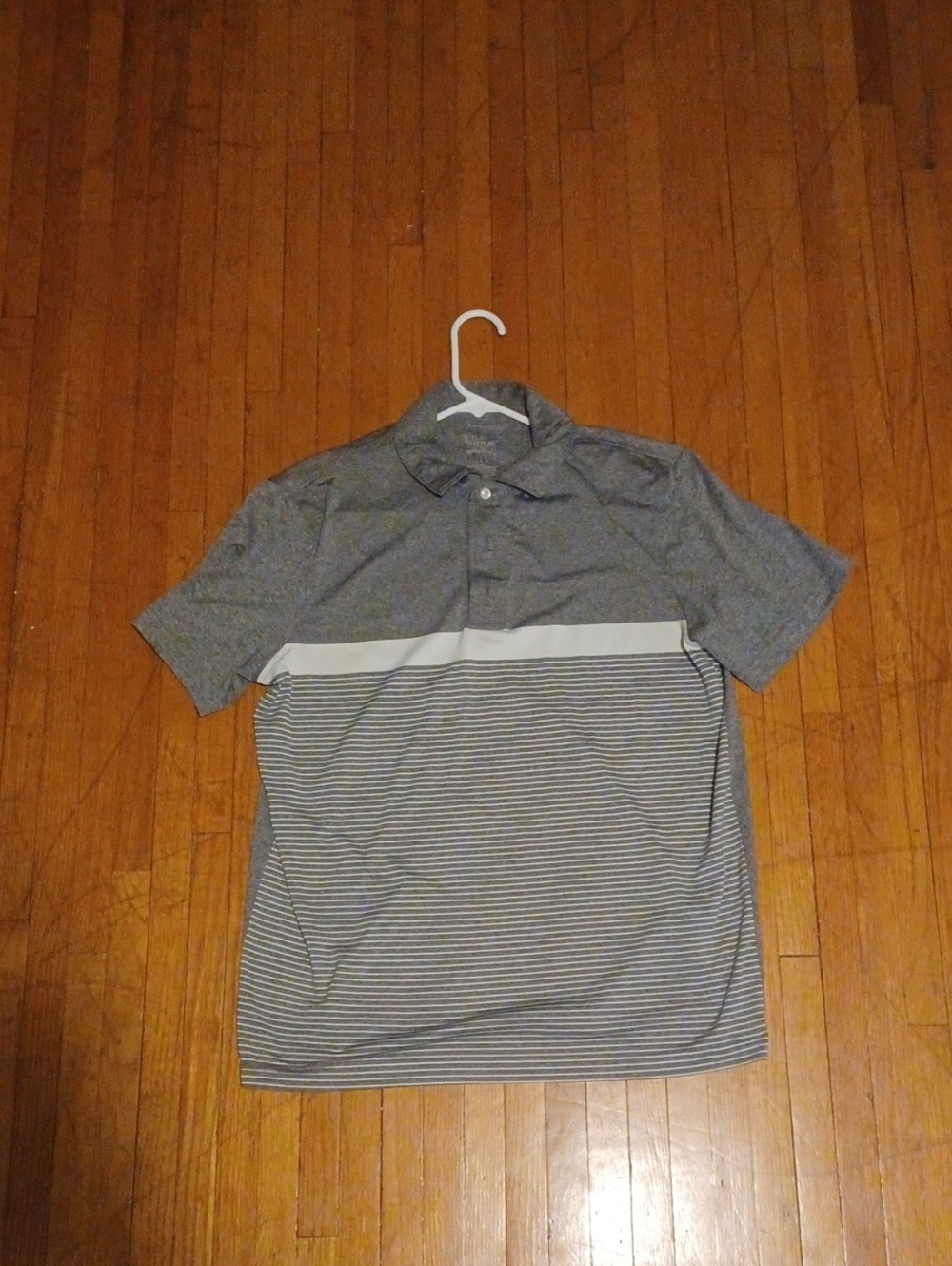 croft & barrow Men's Gray Striped Polo